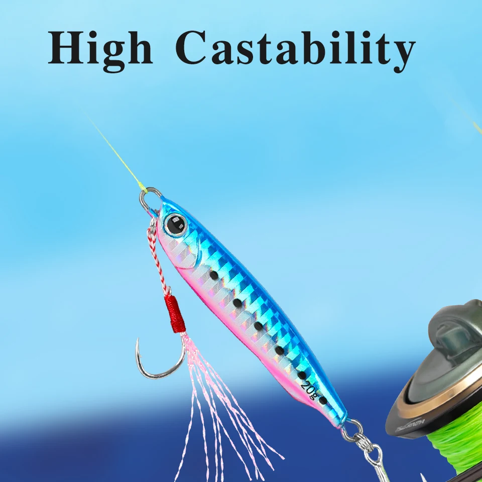 TSURINOYA-señuelo de pesca de Metal de fundición larga, 20g, 30g, 40g, para pesca de bayoneta en el mar, cebo duro para lubina, Jigging - imagen 3