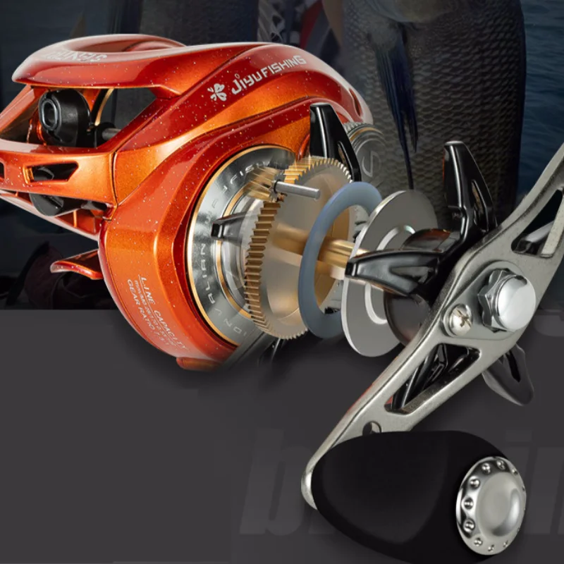 Carrete De Pesca De Metal con freno magnético, rueda De Pesca De 20 ejes, 8KG, doble línea fuerte, 10 engranajes - imagen 3