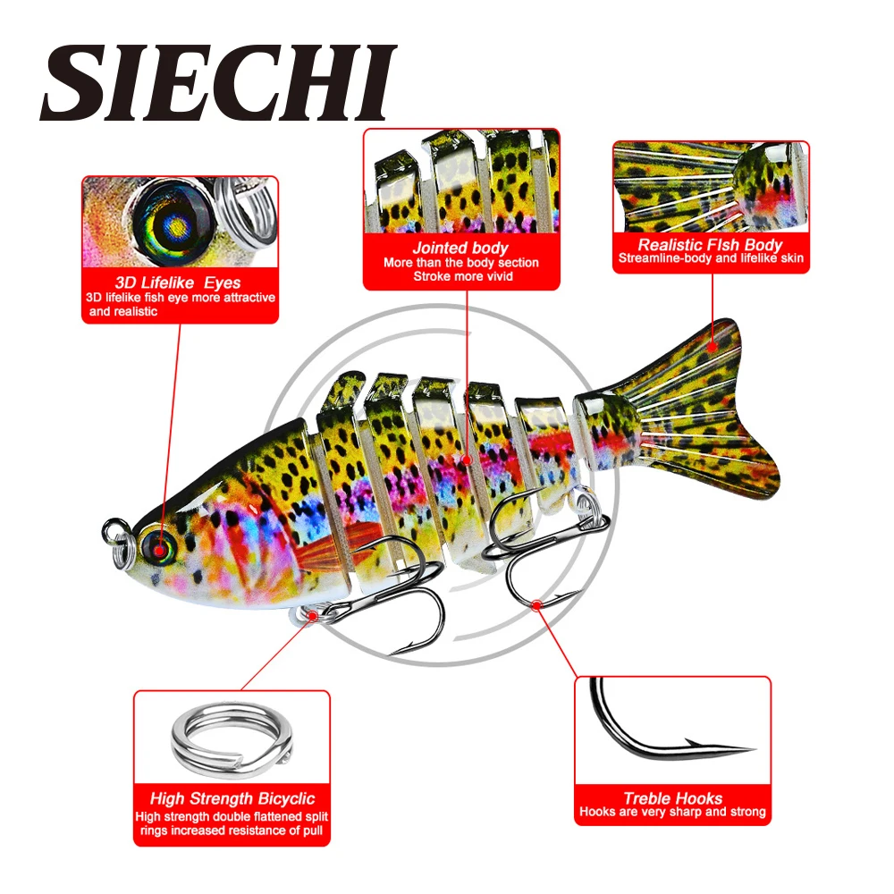 Cebo duro de pesca, cebo de pececillos láser de 10cm/20g, manivela artificial para peces de agua, 1 pieza - imagen 4