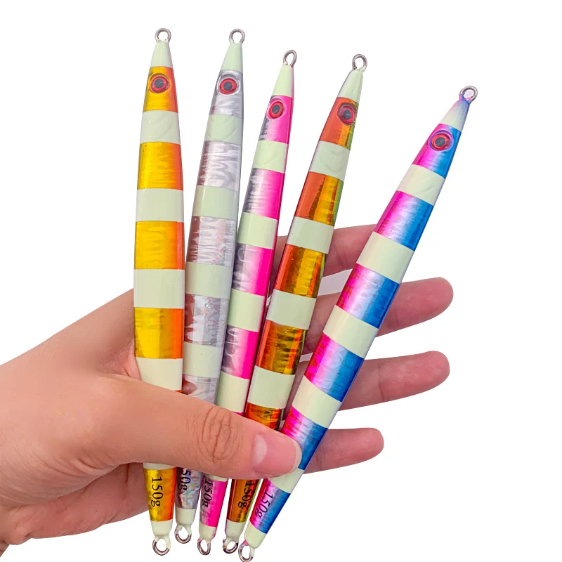 OBSESSION-Plantilla de plomo de Metal duro, aparejos de pesca de agua salada, luminoso, Artificial, de hundimiento rápido/lento, barato, 200g, 250g, 300g - imagen 4