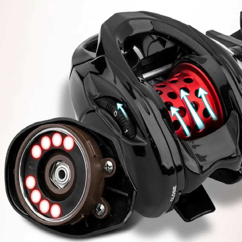 Carrete de Baitcasting de segunda generación, rueda de Pesca ligera de tiro largo, de alta velocidad, 5KG de fuerza de descarga - imagen 4