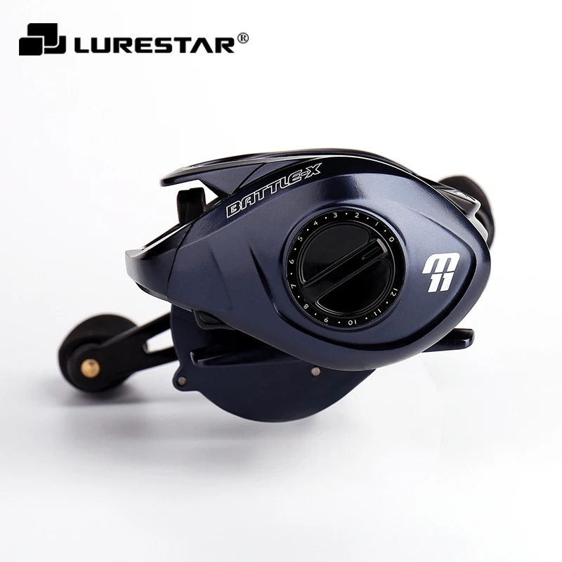 LURESTAR-carrete de pesca BATTLE-X M11, accesorio totalmente de Metal, Baitcasting, 255g, 8kg, potencia de arrastre 1BB 10 +, relación 6,3: 1, para agua salada/dulce - imagen 2
