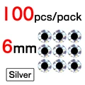 6mm Sliver 100pcs
