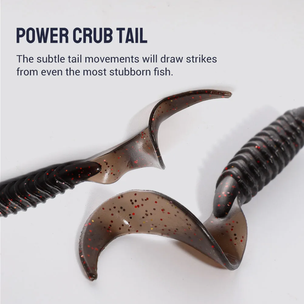 Noeby-señuelo de pesca de silicona suave, 7,5 cm, 2,7g, cebo Artificial de cola ancha, gusano Grub, Wobblers, Jig, Swimbaits para señuelos de pesca de mar - imagen 5