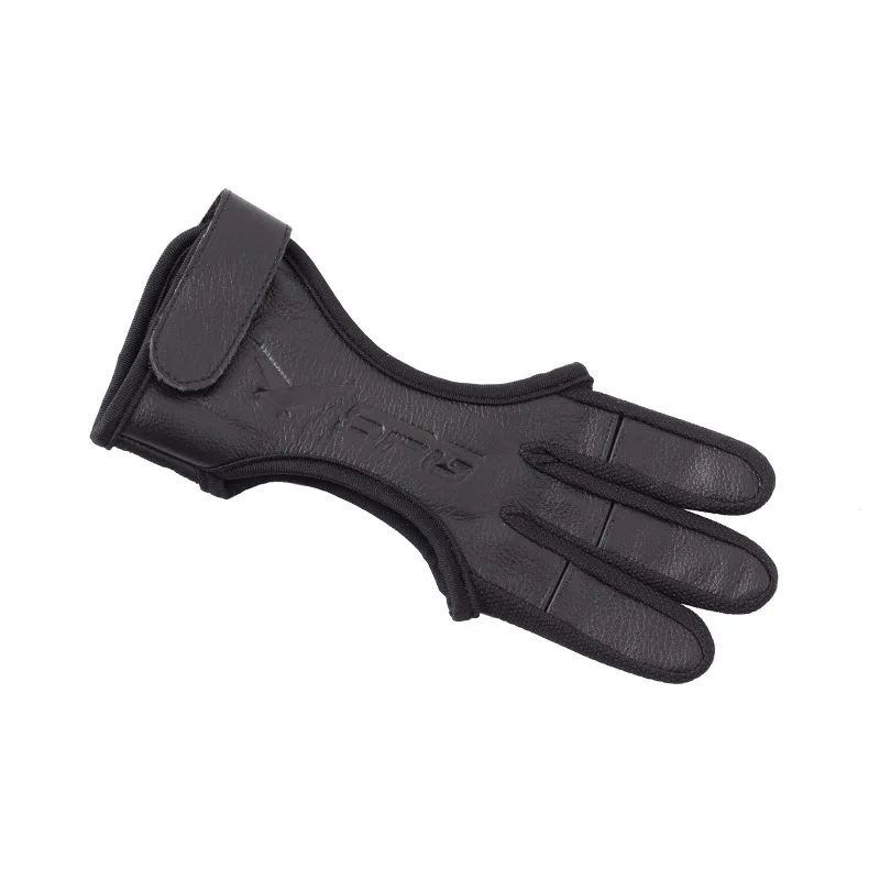 Guantes de tres dedos para tiro con arco, cuero de piel de hebilla para arco recurvo, tiro al aire libre, 15-60 lb, 1 unidad - imagen 4