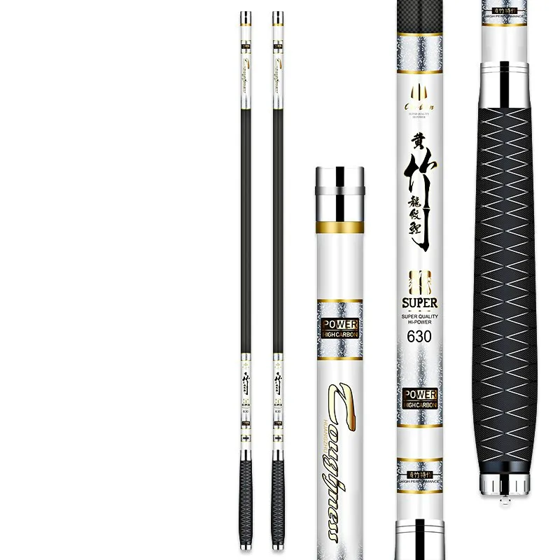 Caña De pescar telescópica De fibra De carbono, ultraligera, 2,7-7,2 m - imagen 2