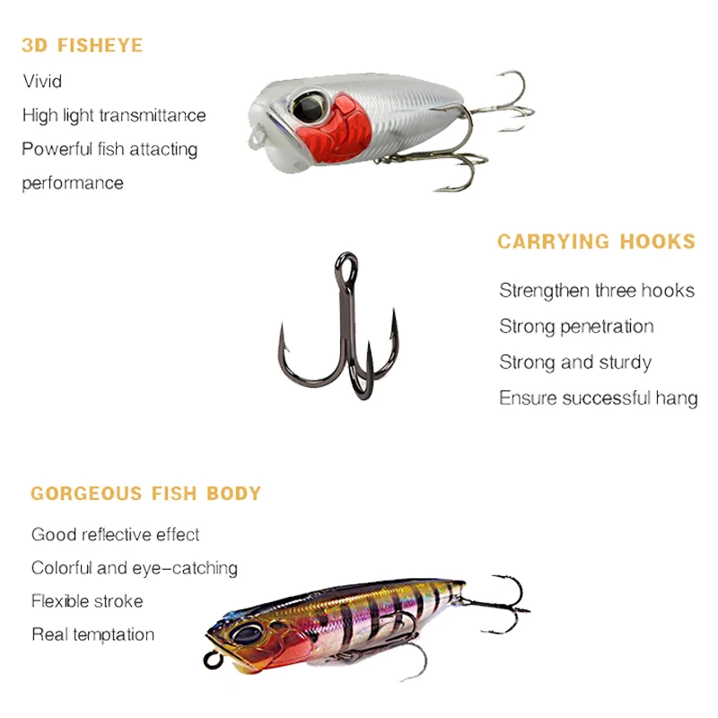 Señuelos de Pesca tipo lápiz Whopper flotantes, cebos duros artificiales, peso de 14,3g, 10cm, aparejos de Pesca - imagen 5