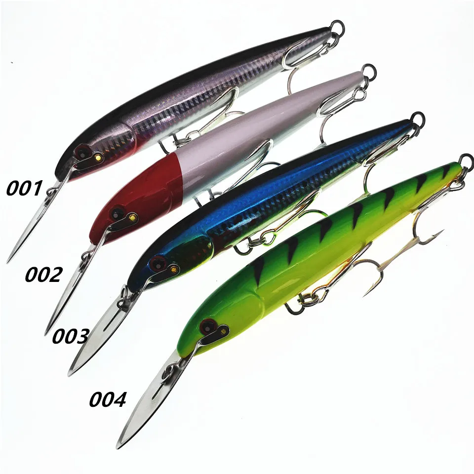 NOEBY-señuelo de pesca de pececillo grande, señuelo duro de pesca flotante de 4 colores, 76g/60g/32,5g, 3 unids/lote - imagen 4