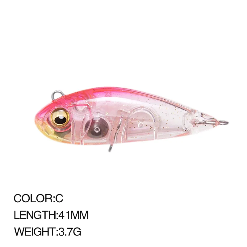 Señuelos VIB de 41mm y 3,7g, señuelo de pesca con vibración que se hunde, plástico duro, Artificial, VIB, hielo de invierno, Jigging, cebo de Lucio, aparejos Isca Peche - imagen 5