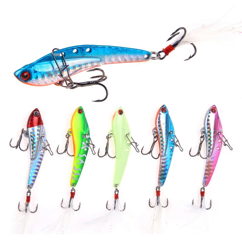 Señuelo de pesca de agua dulce, cebo Artificial duro VIB, 13/18/25/30g, 6,5/7,5 cm, Wobblers, aparejos de pesca que se hunden, 1 Uds. - imagen 2