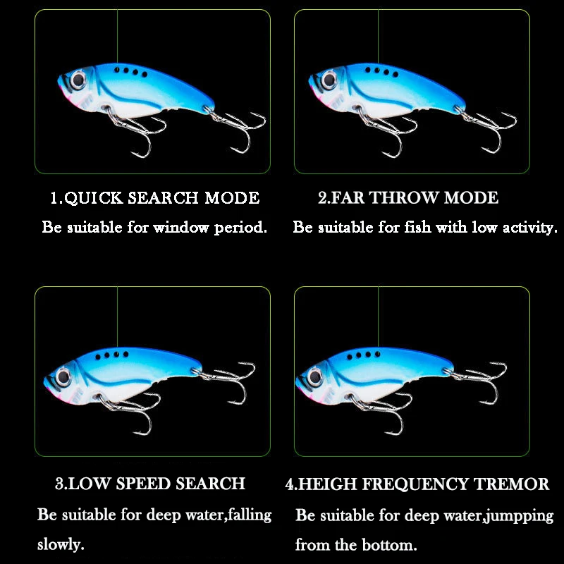 Señuelo de pesca VIB de metal, Jig Vibrate, Hard Bait, Spin Fishhook, Sinking Crankbaits, Spinner, Bass, Pike, Perch, 7g/10g/15G, 1 ud. - imagen 3