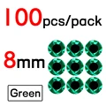 8mm Green 100pcs