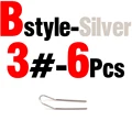 B Silver Size3 6pcs