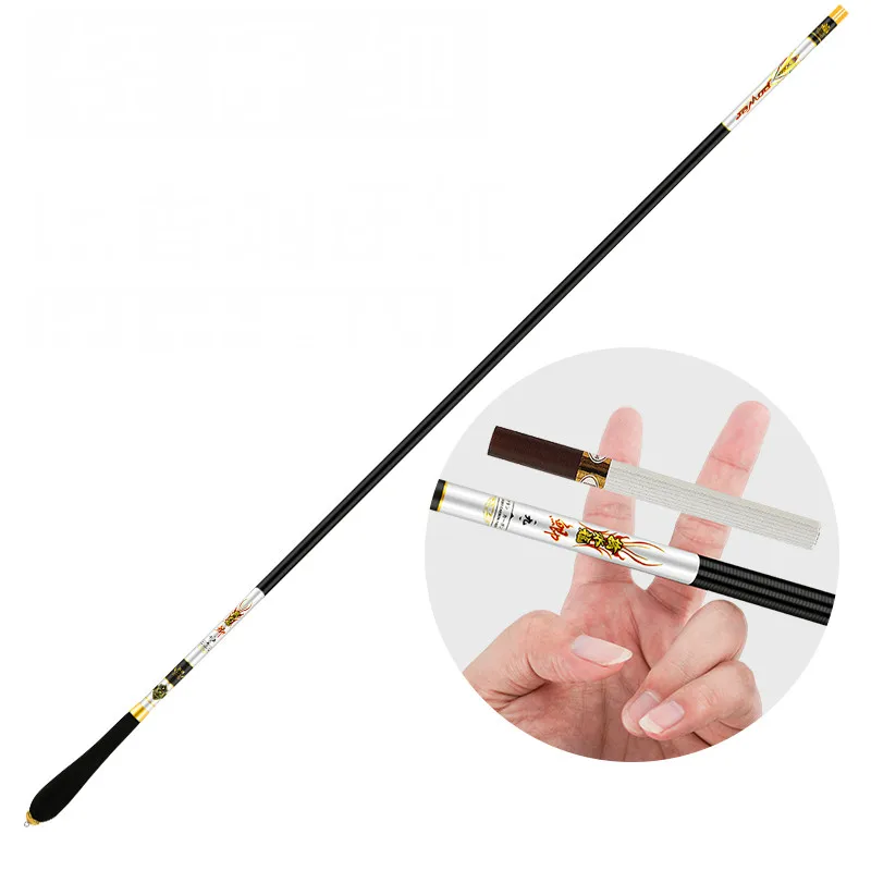 Caña De pescar De fibra De carbono, 2,7/3,6/3,9/4,5 m, caña De pescar De Taiwán, negra, carpa - imagen 3