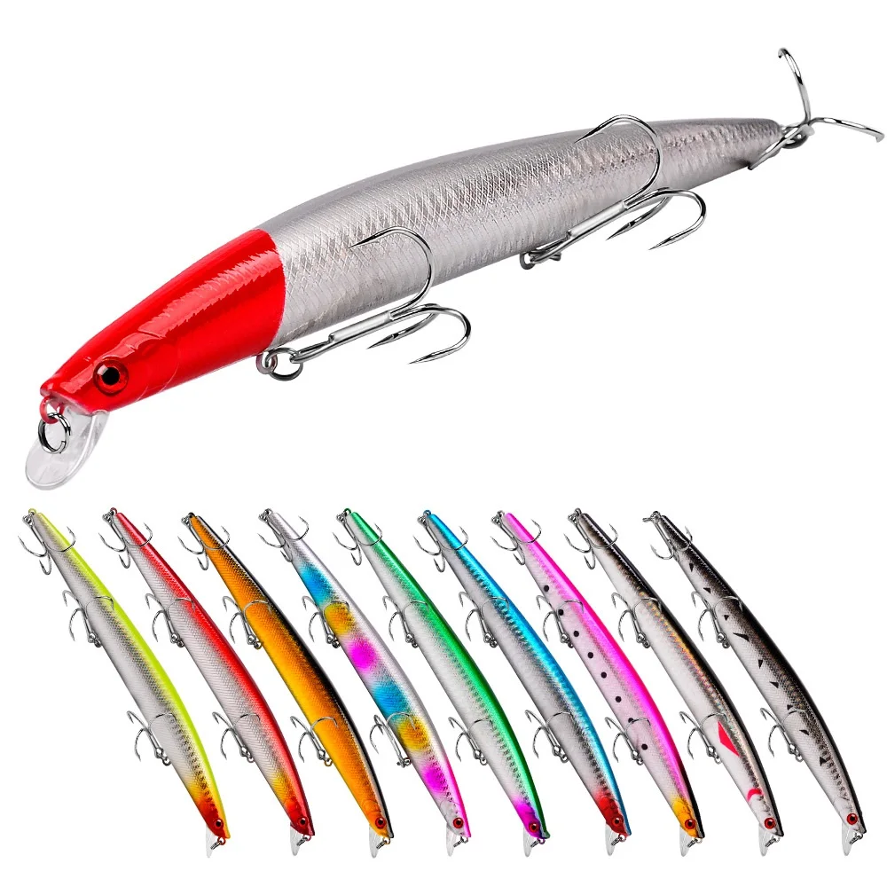 HiUmi-Señuelos de Pesca de plástico, 10 piezas, 26g, 18cm, CrankBait Tackle, 7,09 pulgadas, 0,92 oz, 10 piezas