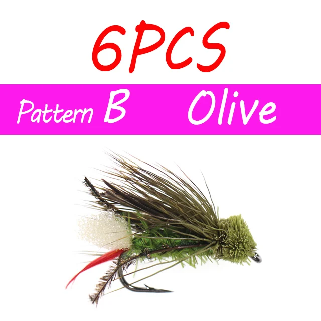6PCS B Olive