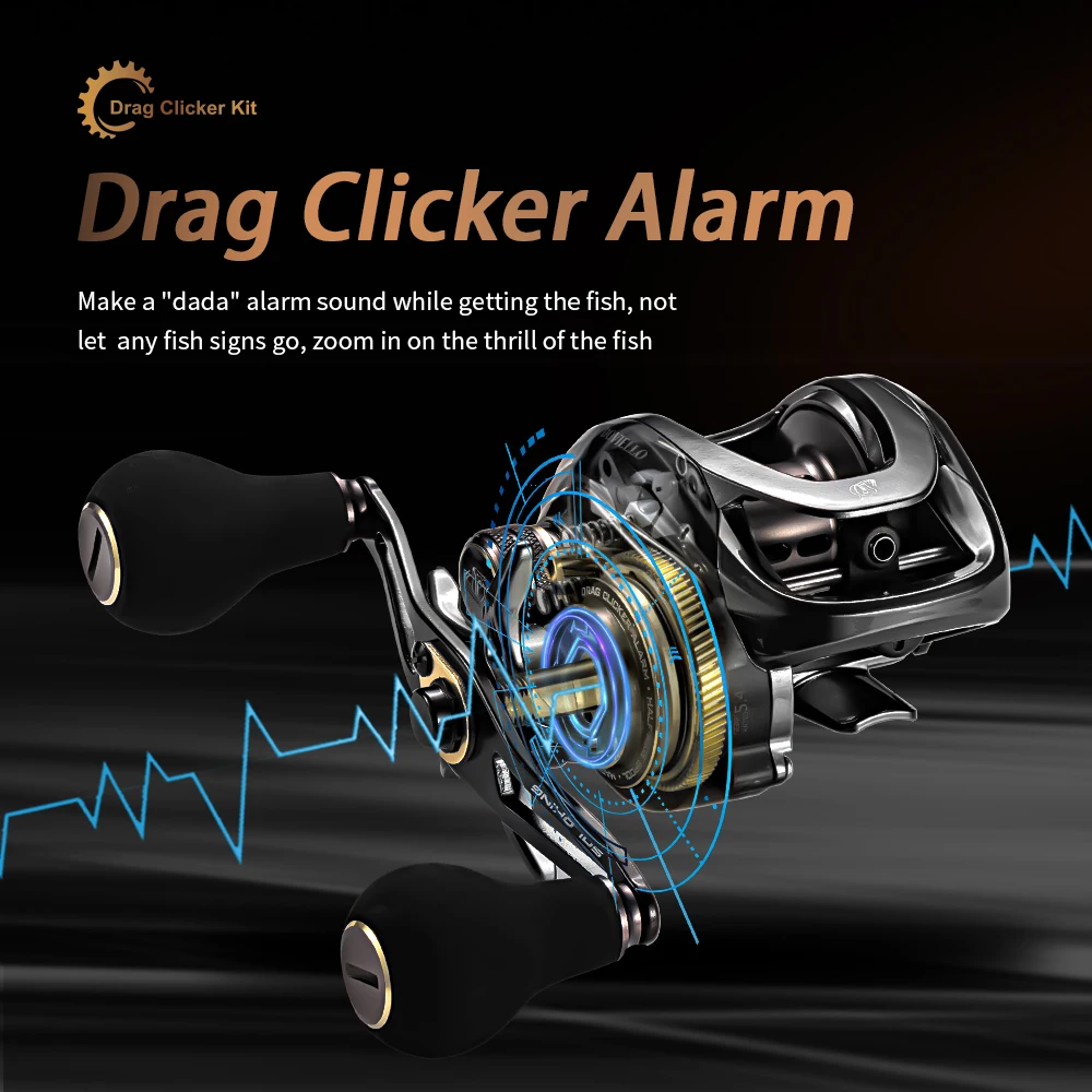 Carrete de pesca SOLOKING HIAW200, arrastre máximo de 9,5Kg, 11 + 1 BB, relación de engranaje 5,4/7,2, carrete de pesca, carretes de Baitcaster para barco de mar - imagen 3