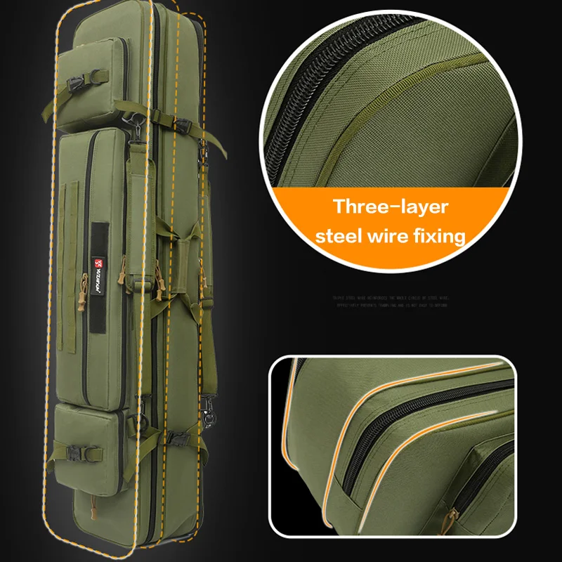 Bolsa portátil para caña de pescar, bolsa impermeable, multifuncional, gran capacidad, táctica, para aparejos de caña de mar al aire libre, x547 G - imagen 5