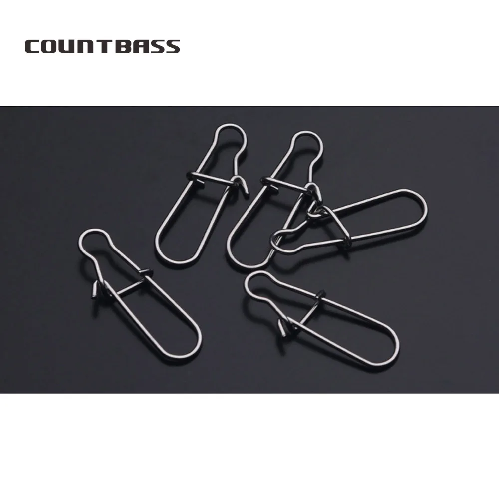 Countbass 50 Uds. Broche de lubina de bloqueo rápido de acero inoxidable de alta calidad para accesorios de señuelo de pesca broche giratorio - imagen 4
