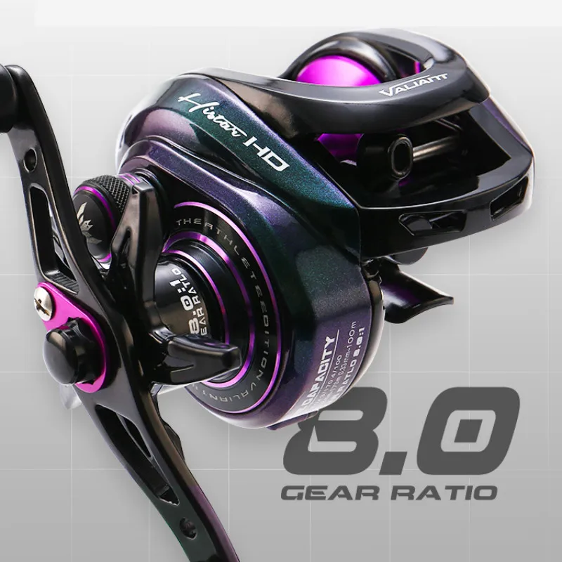 Carrete De Baitcasting De alta velocidad, 8,0: 1, Ratio De engranaje 18BB, rueda De Pesca fresca/salada, arrastre máximo De 8kg, rueda De Pesca lejana - imagen 2