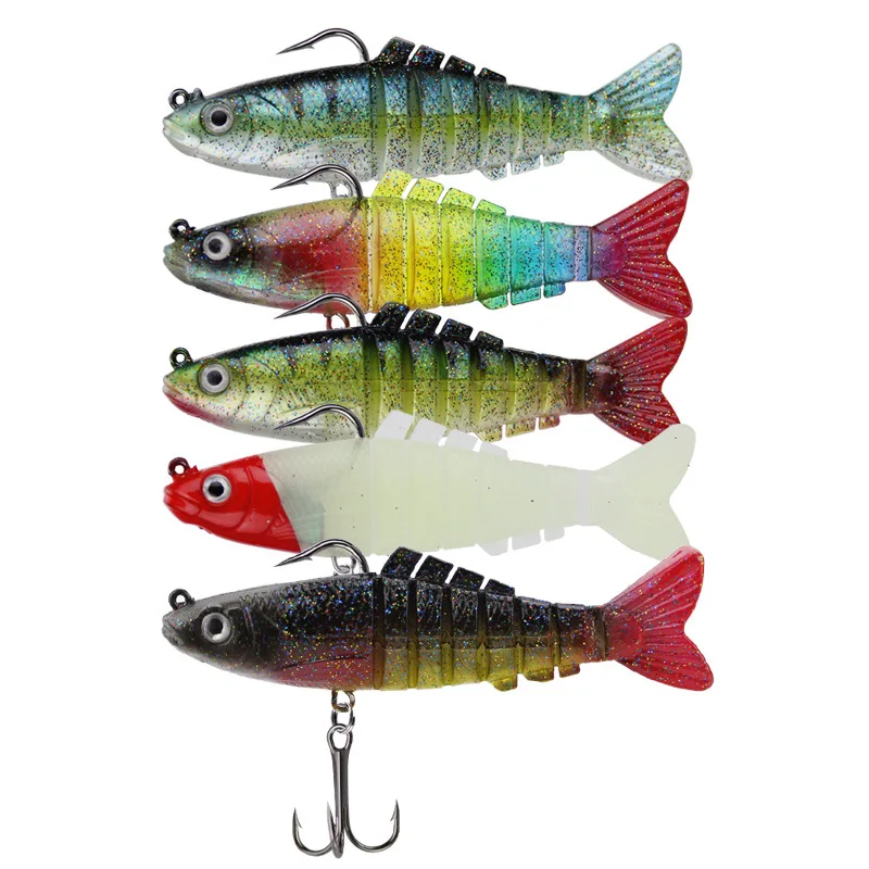 Señuelo de cebo articulado para pesca, cebo suave de 8 segmentos, 9cm/18g, señuelos artificiales, 1 pieza en oferta - imagen 5