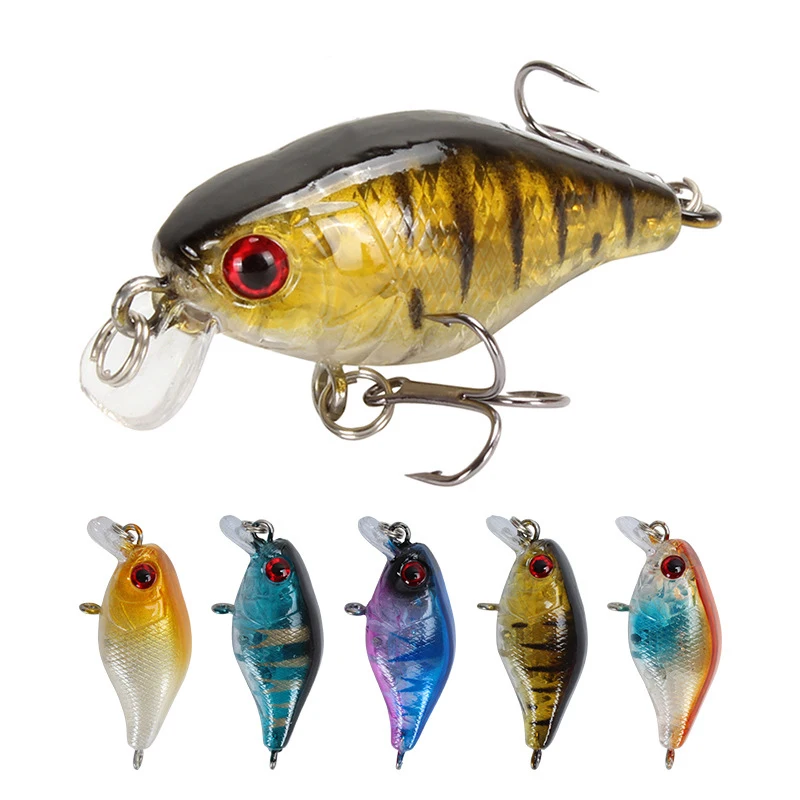 Señuelo de Pesca con manivela Wobbler 3D Eyes 4cm/4,2g Topwater Isca, cebo duro Artificial, mosca japonesa, Crankbait, Lucio de la carpa, 1 Uds. - imagen 5