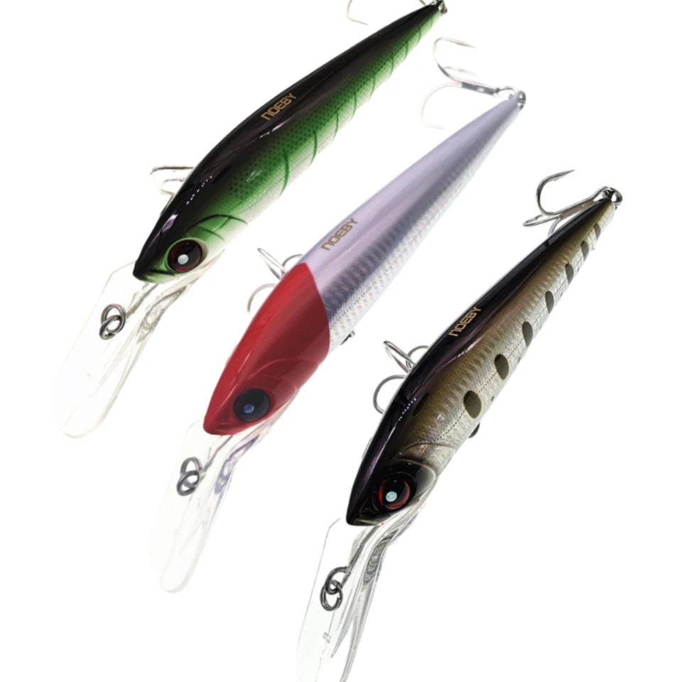 NOEBY-señuelo de pesca de piscardo, cebo duro Artificial para pesca de Lucio, 140mm, 50 98g, gran hundimiento, fundición larga, Jerkbait - imagen 4