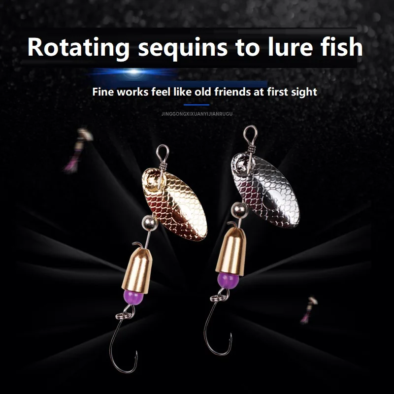 Cebos de pesca giratorios de metal, anzuelos duros de lubina con anzuelo triple de alta calidad, 3,5g/5,5g, 1 unidad
