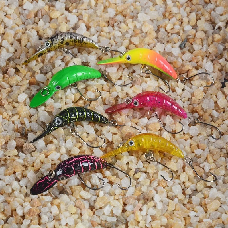 Señuelo de pesca de pececillo hundido, 5cm, 2,5g, Mini cebo duro Artificial, anzuelo afilado, Crankbait Wobblers, trucha, Lucio, aparejos de lubina, 1 Uds. - imagen 3