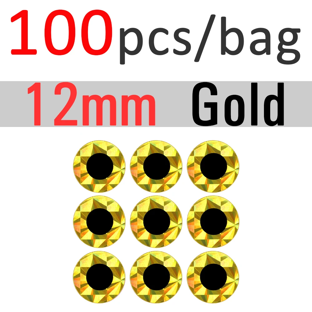 12mm Gold 100pcs