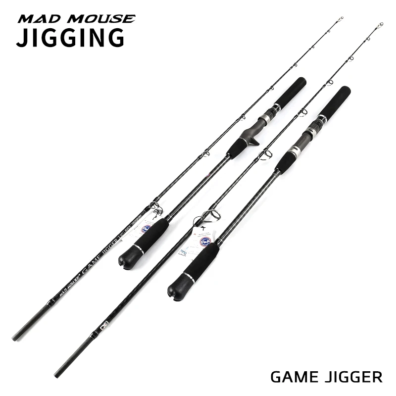 MADMOUSE Japón piezas completas Fuji Jigging Rod juego JIGGGER 1,8 M PE 2-4 JIG 60-200G 20 kg caña de barco caña de pescar en el océano Slatwater - imagen 5