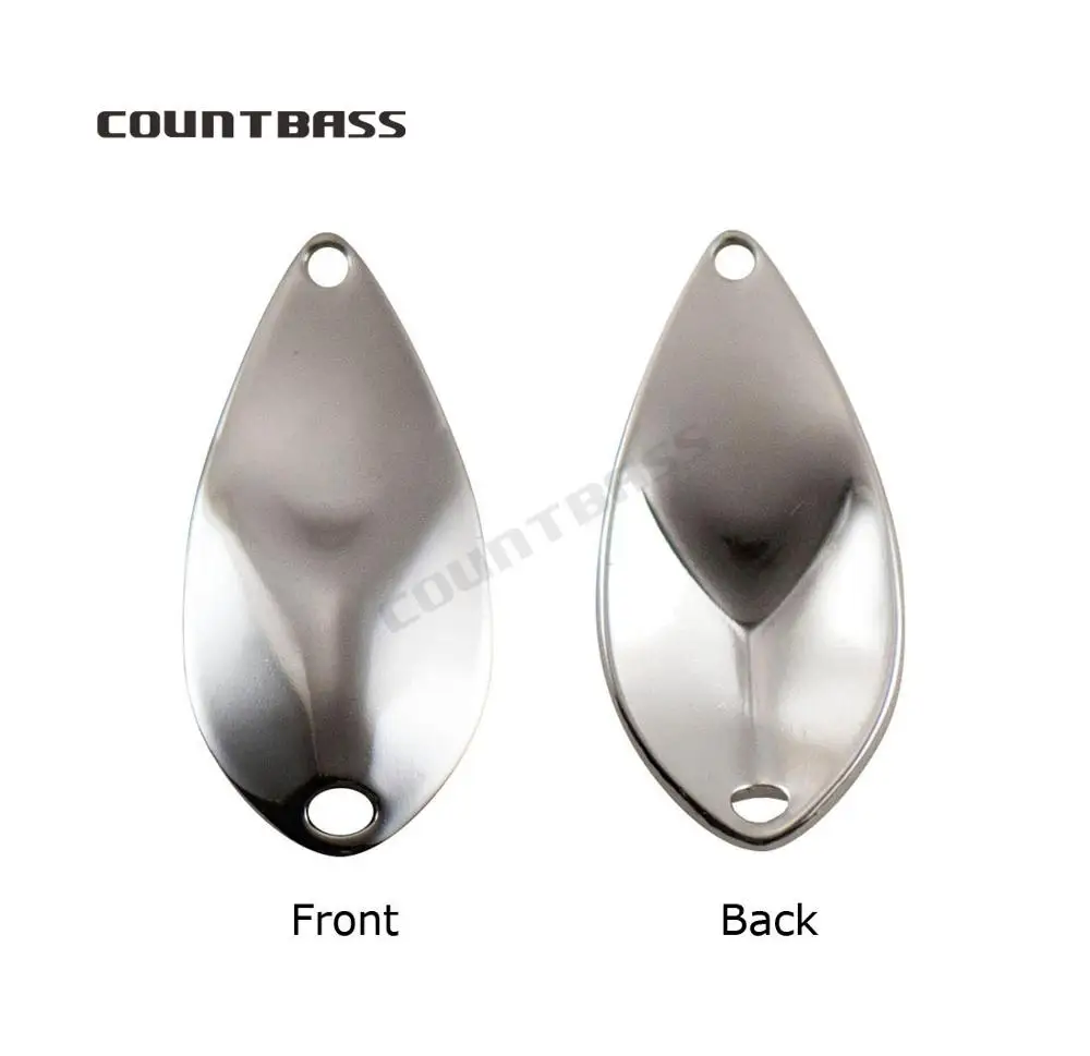 COUNTBASS 50 Uds. Cucharas de pesca de salmón de latón en blanco 1,6g y 3g (7/64oz) cebos para trucha, lubina, Lucio, señuelos de pescador sin pintar - imagen 3