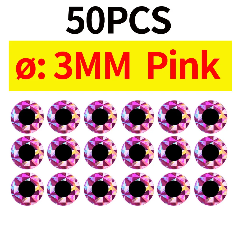 50pcs 3MM Pink