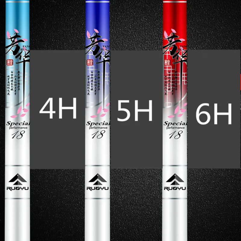 Caña de pescar telescópica de fibra de carbono, caña de pescar superdura, 4H, 5H, 6H, Taiwán, 3,6 M-8,1 M - imagen 5