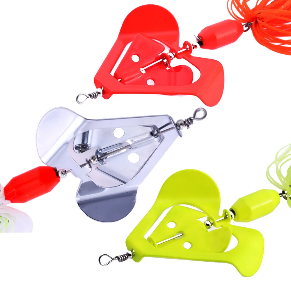 SUNMILE-Señuelos de Pesca, cebos giratorios Swimbait para lubina, Lucio, Tigre, Muskie, plantilla de Metal, 20g, 3 piezas - imagen 3