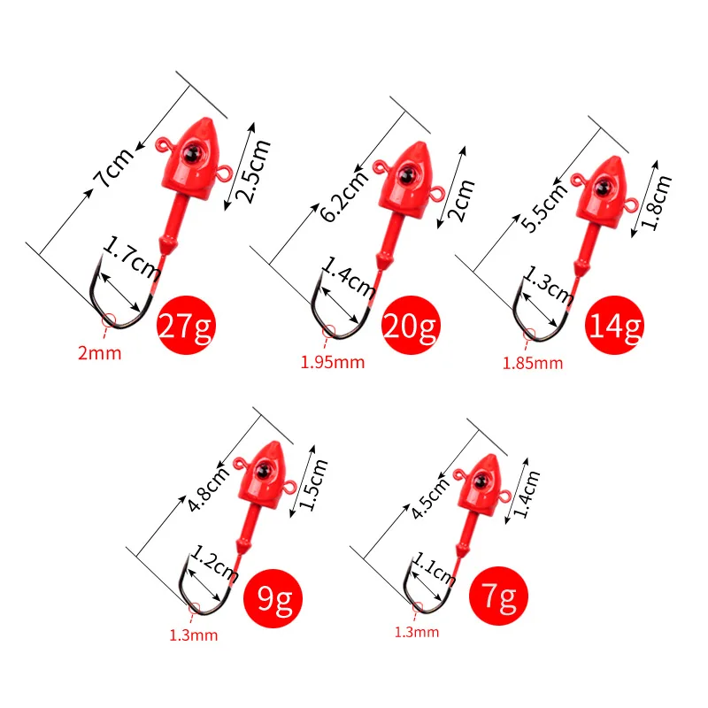 Cabeza de plomo luminosa para jigging – Tiro largo pesca en hielo