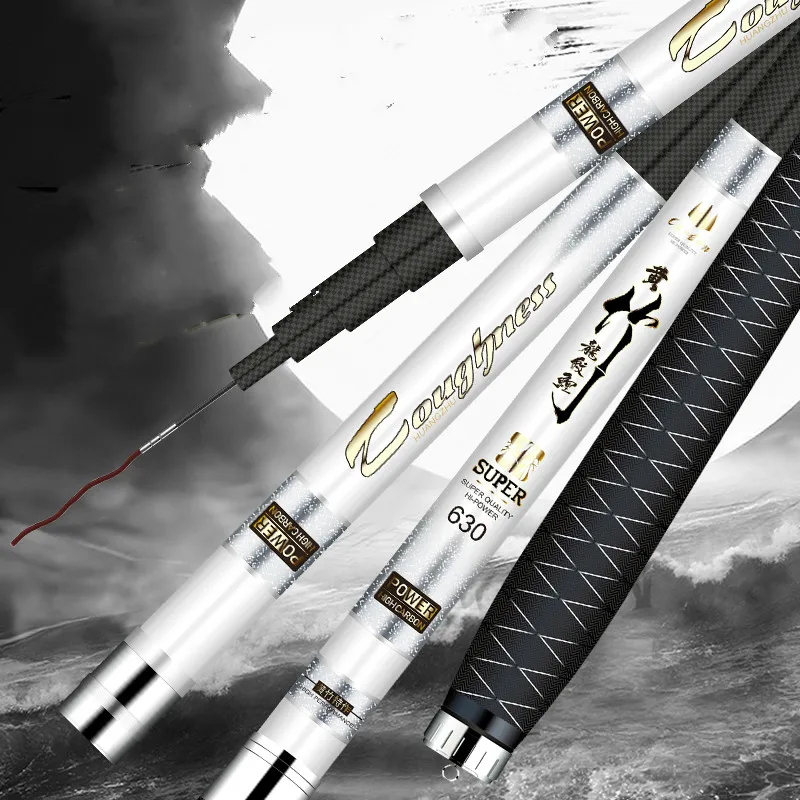 Caña De pescar telescópica De fibra De carbono, ultraligera, 2,7-7,2 m - imagen 3