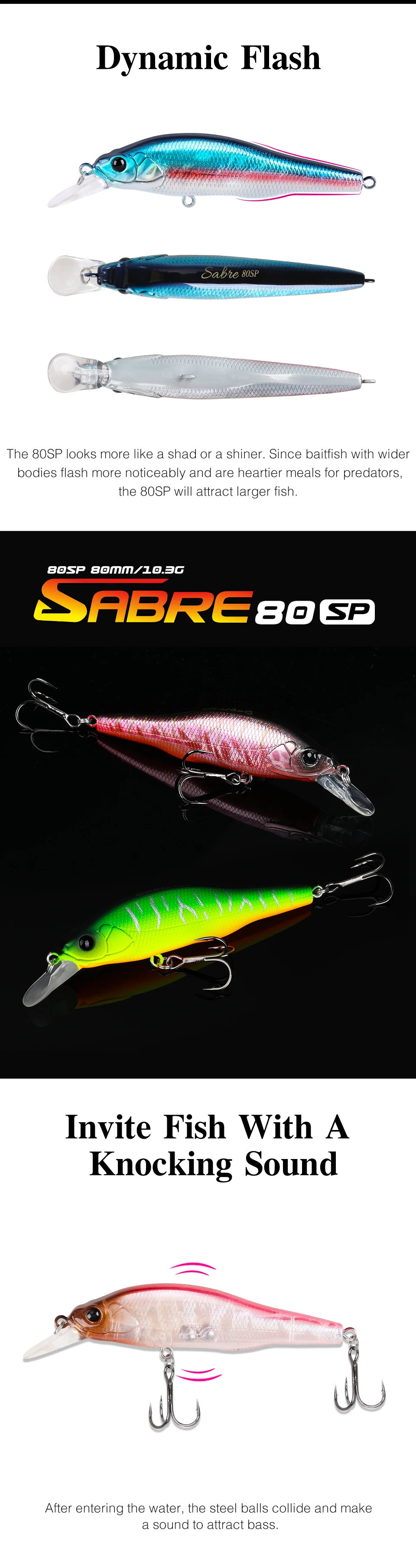 Experimente la emoción de atrapar un destello dinámico con nuestro innovador señuelo de pesca de sable 60 CP