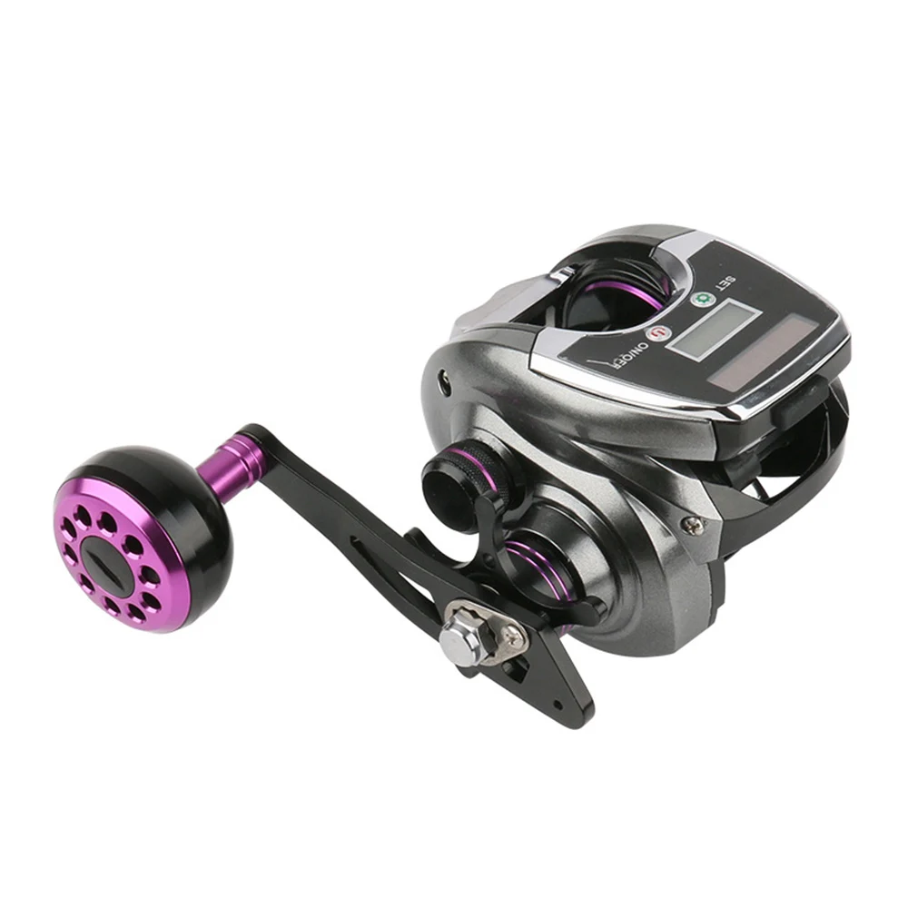 Carrete de pesca Digital con pantalla LED, nuevo señuelo de fundición 6 + 1BB, 10kg de fuerza de frenado, relación de velocidad 8,0: 1, mango de Metal, Baitcasting - imagen 2