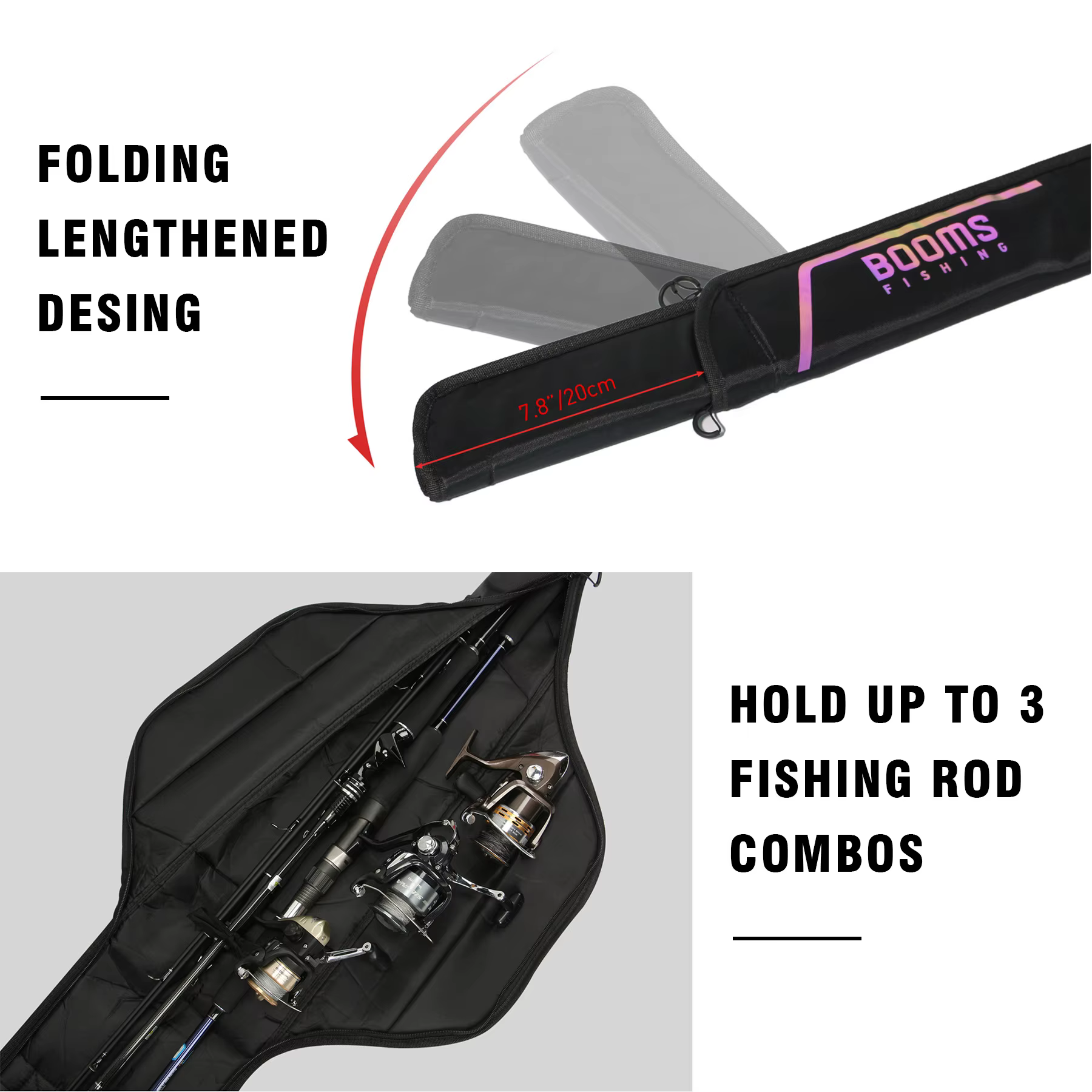 Booms Fishing PB3 – Bolsa porta caña extensible – Estuche para carrete - imagen 4