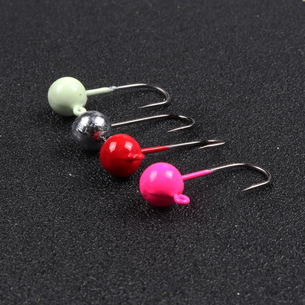 JOHNCOO-anzuelo de pesca de 10 piezas, anzuelo de bola de cebo de 1g-7g para señuelo suave, cebo blando, anzuelos de pesca para lubina - imagen 4