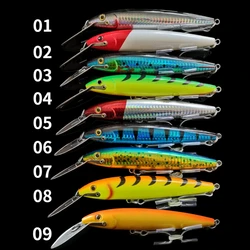 Señuelo flotante de acero inoxidable para pesca, anzuelo de lubina para perros, pececillo, 130mm/32,5g, 0-5m, 1 unidad