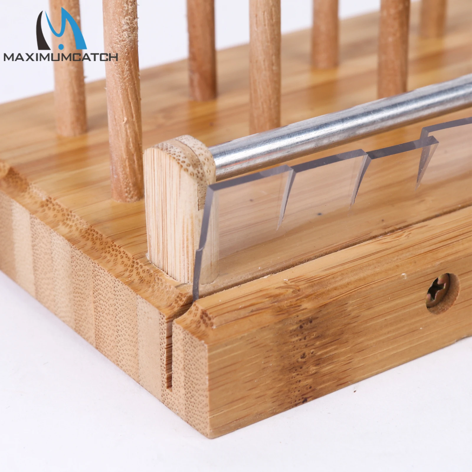 Maximumcatch-soporte para carrete de hilo para atar moscas, estación de carrete para atar costillas de madera natural, tornillo de banco hecho a mano - imagen 5