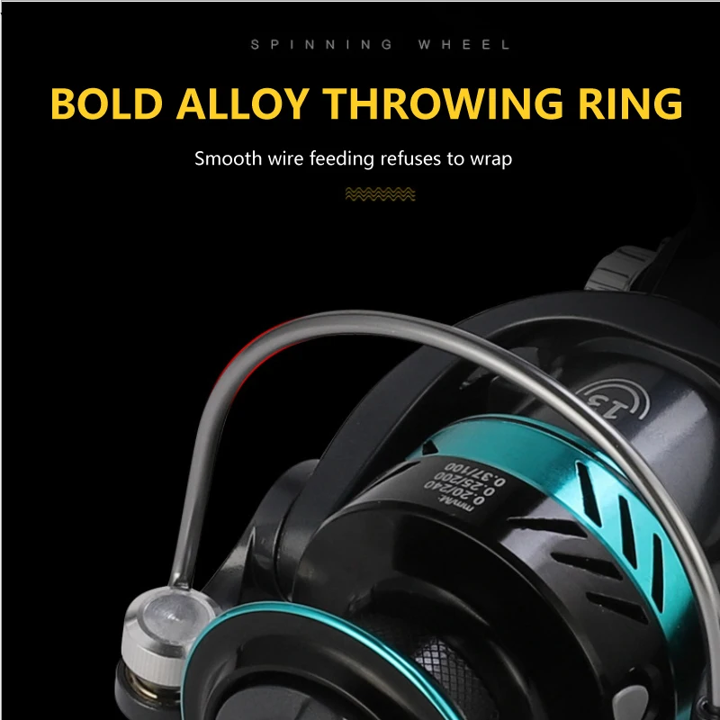 YUBOSHI-carrete de pesca giratorio de aleación de aluminio, resistente al agua, alta calidad, serie DK 1000-7000, nuevo - imagen 2