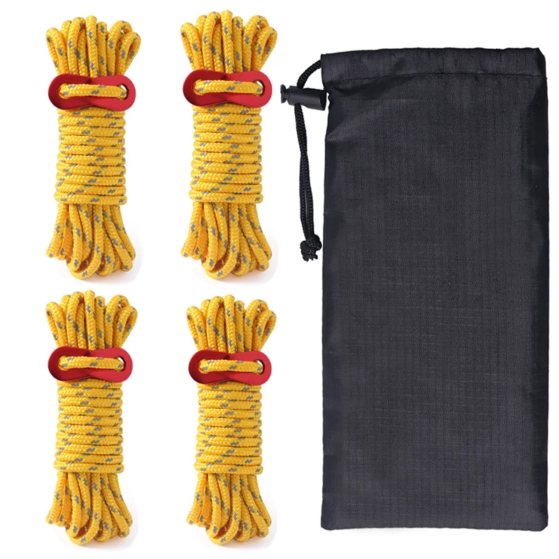 Compact y portátiles, estas cuerdas amarillas son perfectas para aventuras al aire libre