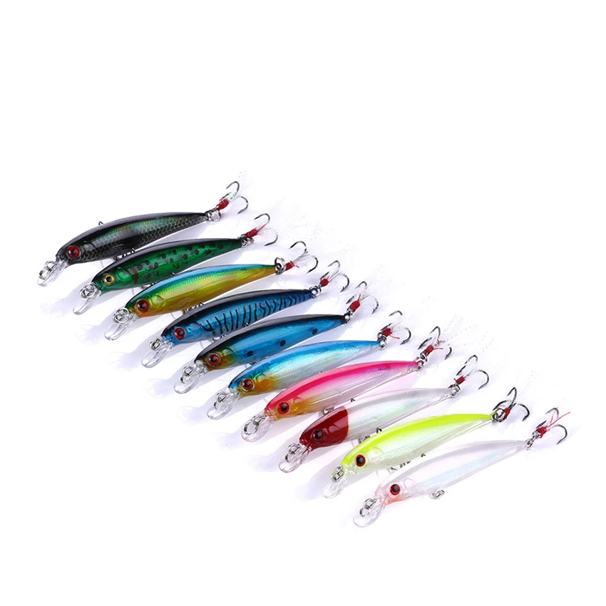 1 Uds. Señuelo de Pesca de pececillo láser 9CM 8G anzuelos de Pesca aparejos Wobbler Crankbait Artificial Japón cebo duro cebo de natación