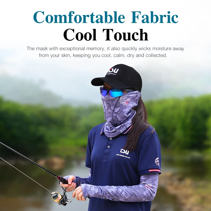 TSURINOYA Funda protectora para brazo de secado rápido de alta elasticidad, cómoda y transpirable, protección solar, protección UV, máscara de pesca - imagen 5