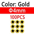 100pcs 4mm Gold
