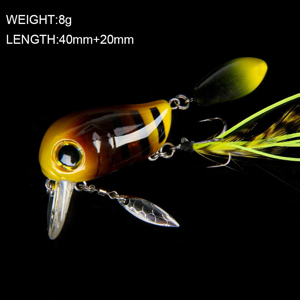 Este señuelo de pesca es compacto liviano y está diseñado para una atracción submarina efectiva