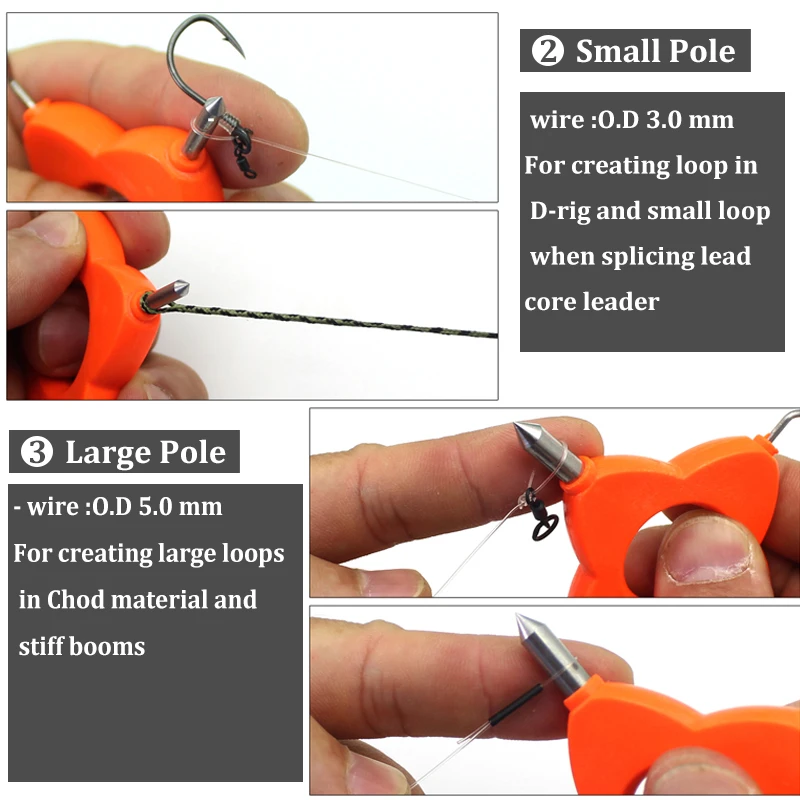 Anzuelo de pesca de carpa para sujetar, accesorio giratorio y de anillo para aparejo en D, aparejo para el pelo de carpa Chod, 1 ud. - imagen 5